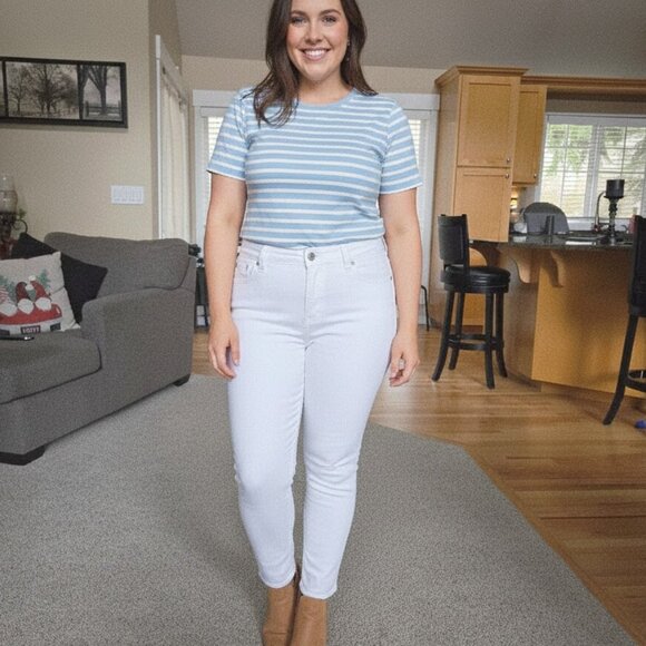 True Religion sz 38 Jennie Curvy mid rise skinny white jeans - Picture 7 of 7